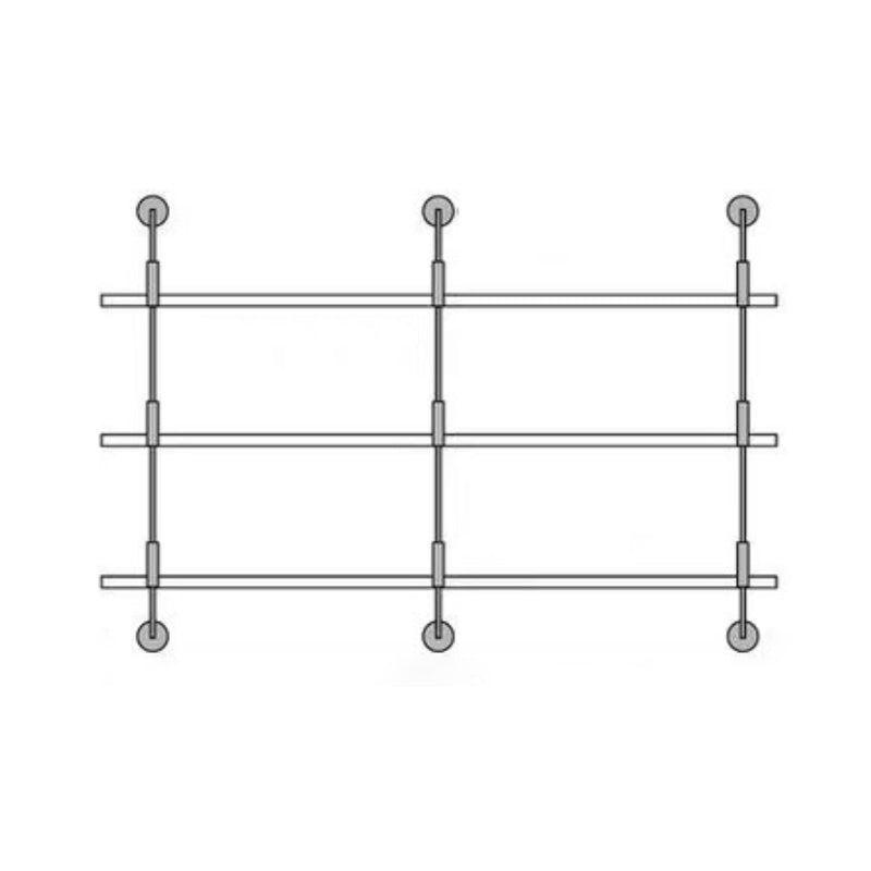 Metal and Wood Glam Shelf Bookcase Gold Wall Mounted Bookshelf for Office