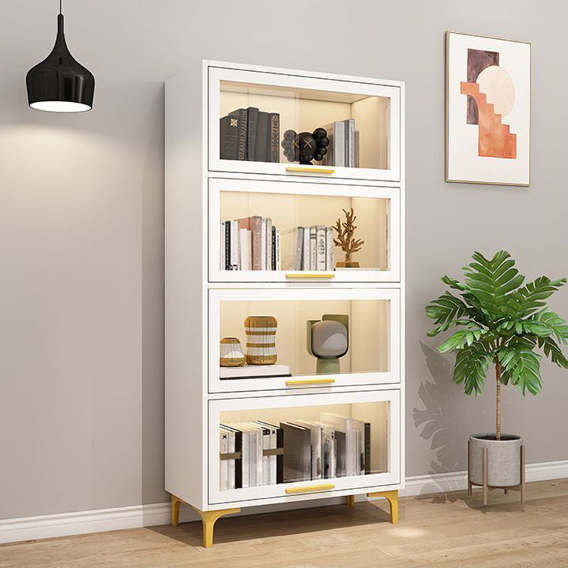 Modem Wooden Bookshelf Standard Shelf Bookshelf for Home Office 13.9" Wide White Clearhalo 'Bookcases' 'furn' 'furn_bookcases' 'Furniture' 'Office Furniture' 6249420