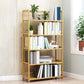 Modern Bamboo Etagere Bookshelf Bedroom Vertical Open Shelf Bookcase with Shelves