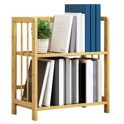 Modern Bamboo Etagere Bookshelf Bedroom Vertical Open Shelf Bookcase with Shelves