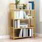 Modern Bamboo Etagere Bookshelf Bedroom Vertical Open Shelf Bookcase with Shelves