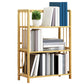 Modern Bamboo Etagere Bookshelf Bedroom Vertical Open Shelf Bookcase with Shelves