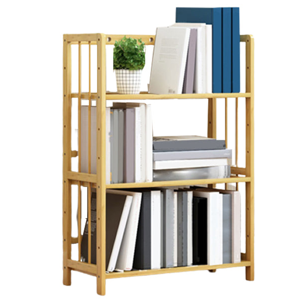 Modern Bamboo Etagere Bookshelf Bedroom Vertical Open Shelf Bookcase with Shelves