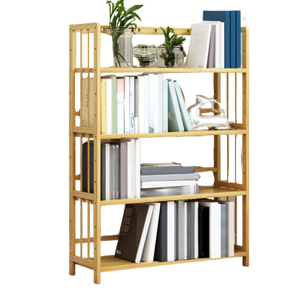 Modern Bamboo Etagere Bookshelf Bedroom Vertical Open Shelf Bookcase with Shelves
