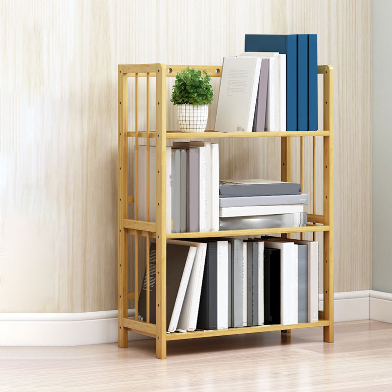 Modern Bamboo Etagere Bookshelf Bedroom Vertical Open Shelf Bookcase with Shelves