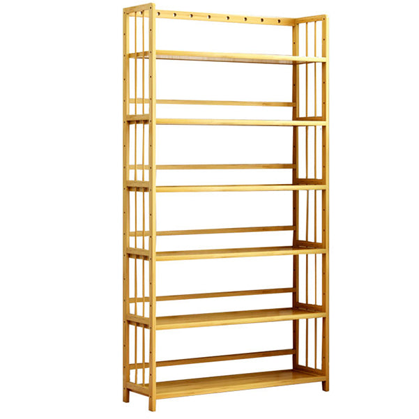 Modern Bamboo Etagere Bookshelf Bedroom Vertical Open Shelf Bookcase with Shelves