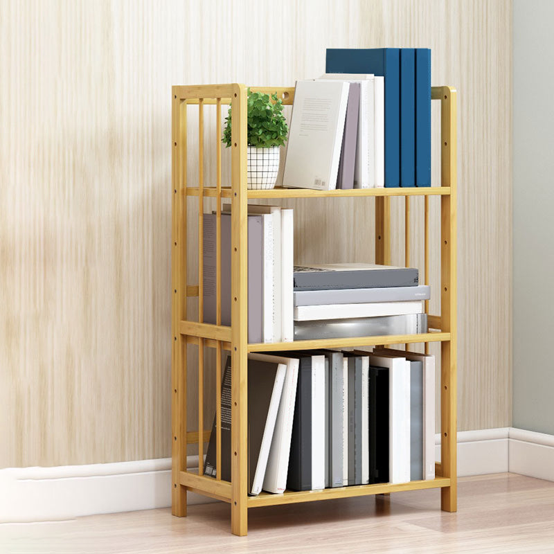 Modern Bamboo Etagere Bookshelf Bedroom Vertical Open Shelf Bookcase with Shelves