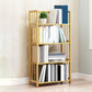 Modern Bamboo Etagere Bookshelf Bedroom Vertical Open Shelf Bookcase with Shelves