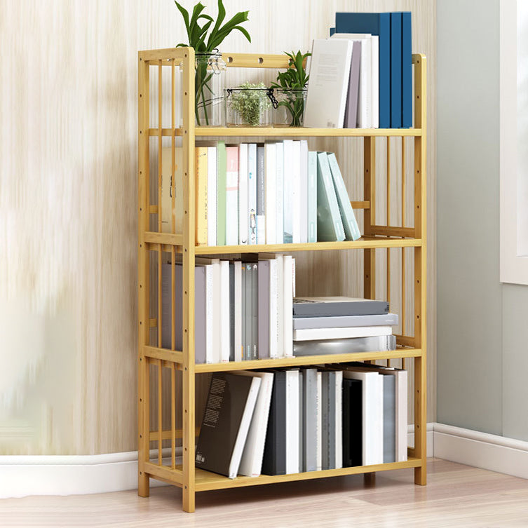 Modern Bamboo Etagere Bookshelf Bedroom Vertical Open Shelf Bookcase with Shelves