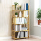 Modern Bamboo Etagere Bookshelf Bedroom Vertical Open Shelf Bookcase with Shelves