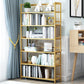 Modern Bamboo Etagere Bookshelf Bedroom Vertical Open Shelf Bookcase with Shelves
