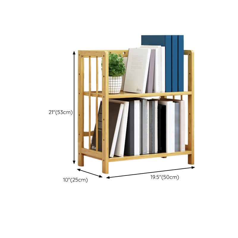 Modern Bamboo Etagere Bookshelf Bedroom Vertical Open Shelf Bookcase with Shelves