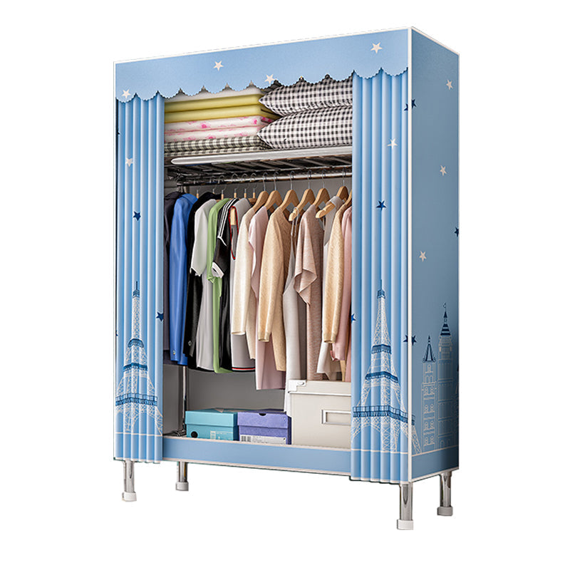 Armoire de garde-robe contemporaine avec étagères Closet de garde-robe en acier pour chambre à coucher