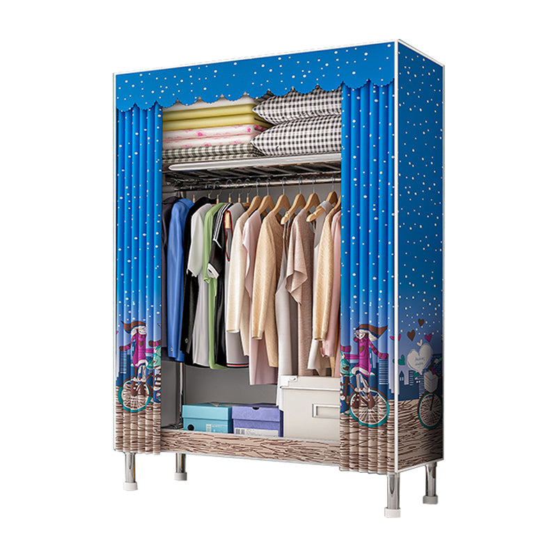 Armoire de garde-robe contemporaine avec étagères Closet de garde-robe en acier pour chambre à coucher