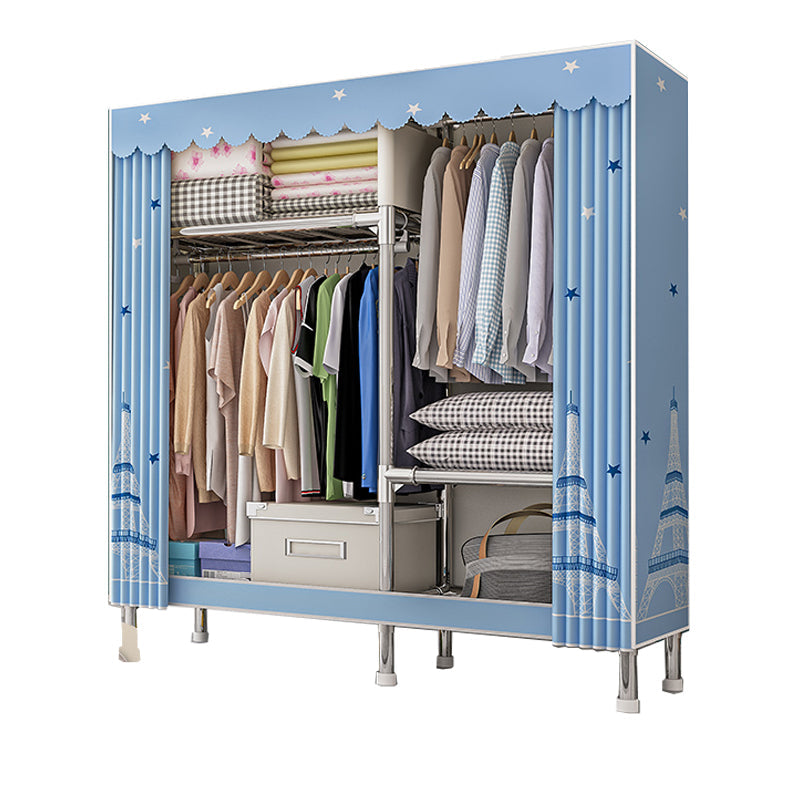 Armoire de garde-robe contemporaine avec étagères Closet de garde-robe en acier pour chambre à coucher