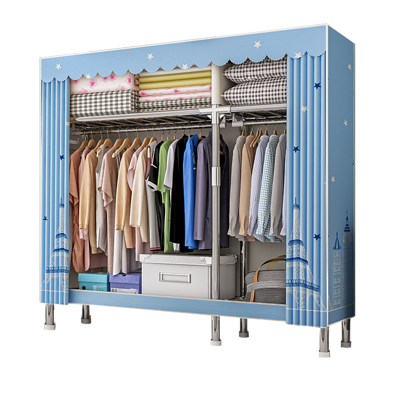 Armoire de garde-robe contemporaine avec étagères Closet de garde-robe en acier pour chambre à coucher