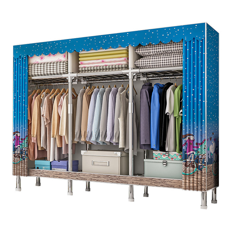 Armoire de garde-robe contemporaine avec étagères Closet de garde-robe en acier pour chambre à coucher