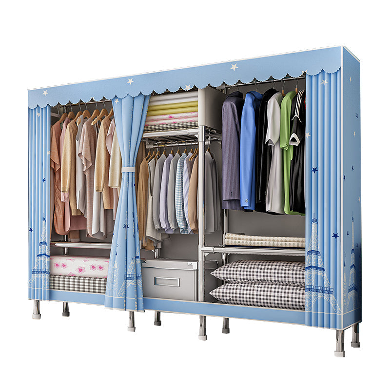 Armoire de garde-robe contemporaine avec étagères Closet de garde-robe en acier pour chambre à coucher