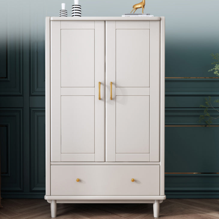 Traditionele rubberwood garderobe met lade matte afwerking Kast voor thuis