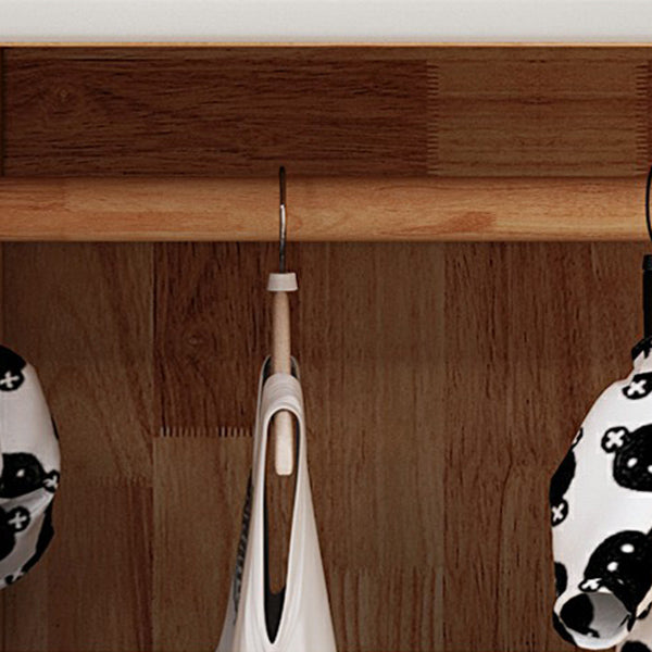 Traditionele rubberwood garderobe met lade matte afwerking Kast voor thuis