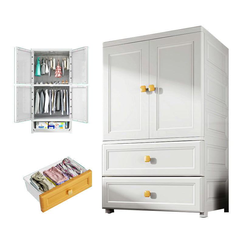 Armoire de garde-robe en plastique armoire de garde-robe contemporaine avec jambes