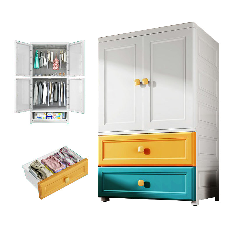 Armoire de garde-robe en plastique armoire de garde-robe contemporaine avec jambes