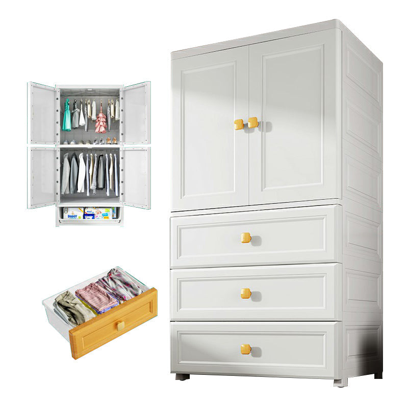 Armoire de garde-robe en plastique armoire de garde-robe contemporaine avec jambes