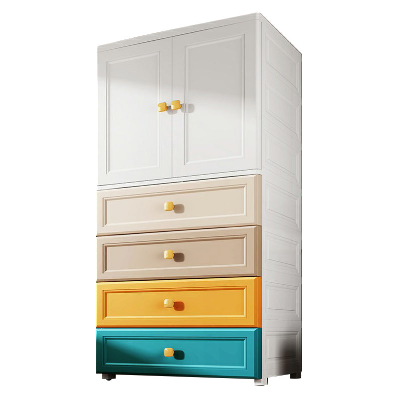 Armoire de garde-robe en plastique armoire de garde-robe contemporaine avec jambes