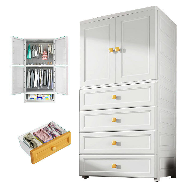 Armoire de garde-robe en plastique armoire de garde-robe contemporaine avec jambes