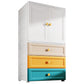 Armoire de garde-robe en plastique armoire de garde-robe contemporaine avec jambes