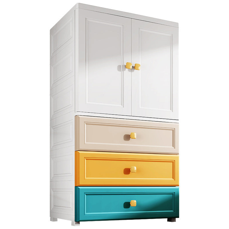Armoire de garde-robe en plastique armoire de garde-robe contemporaine avec jambes