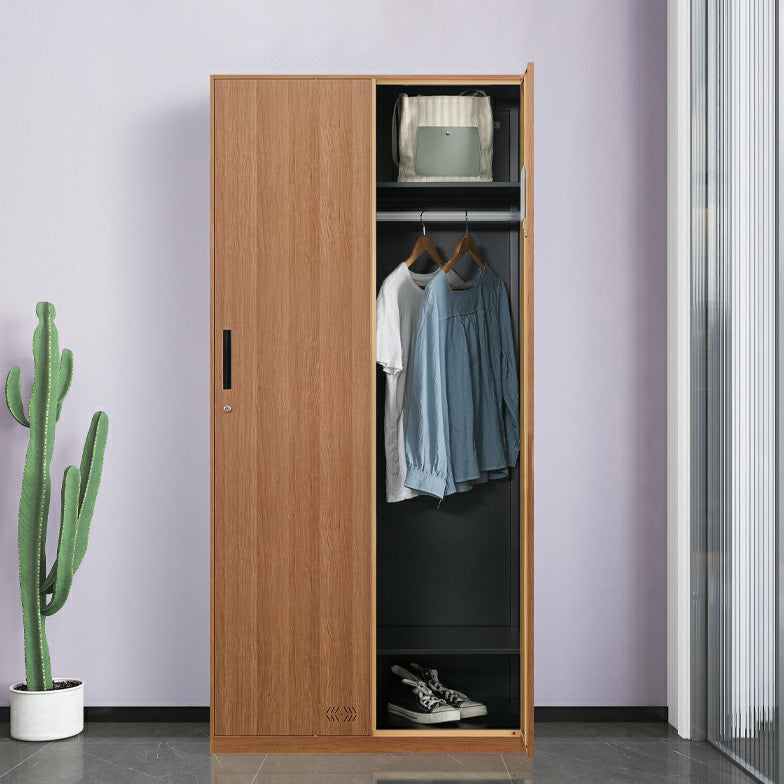 Armoire de rangement industrielle finale mate en métal avec portes à charnière