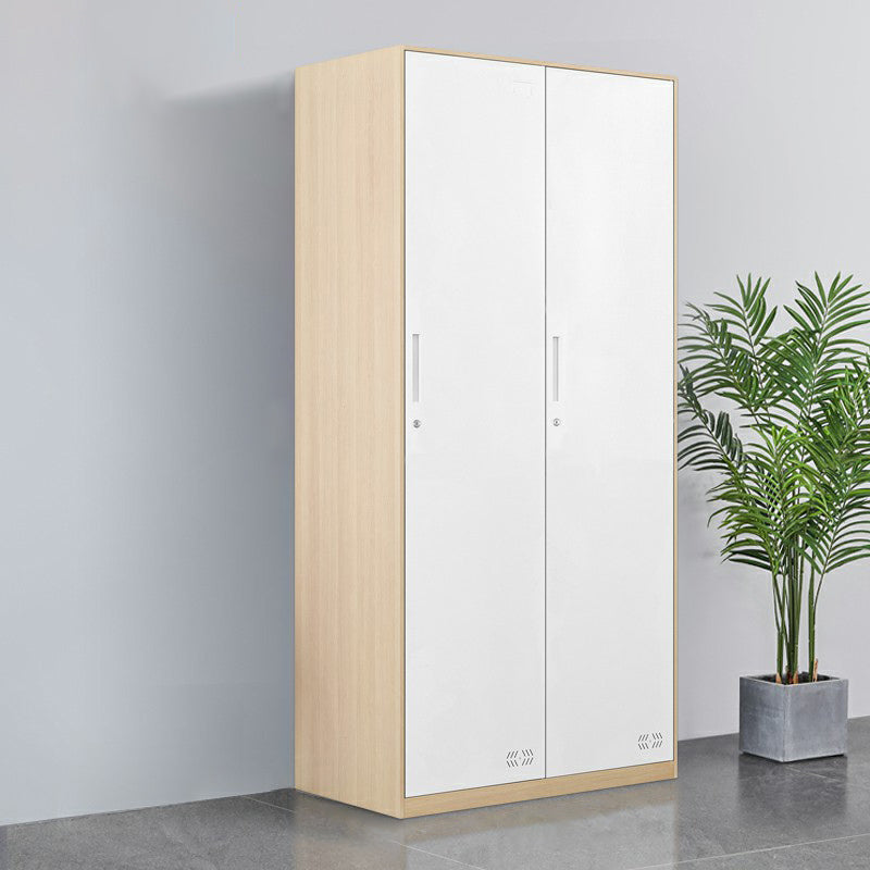 Armoire de rangement industrielle finale mate en métal avec portes à charnière