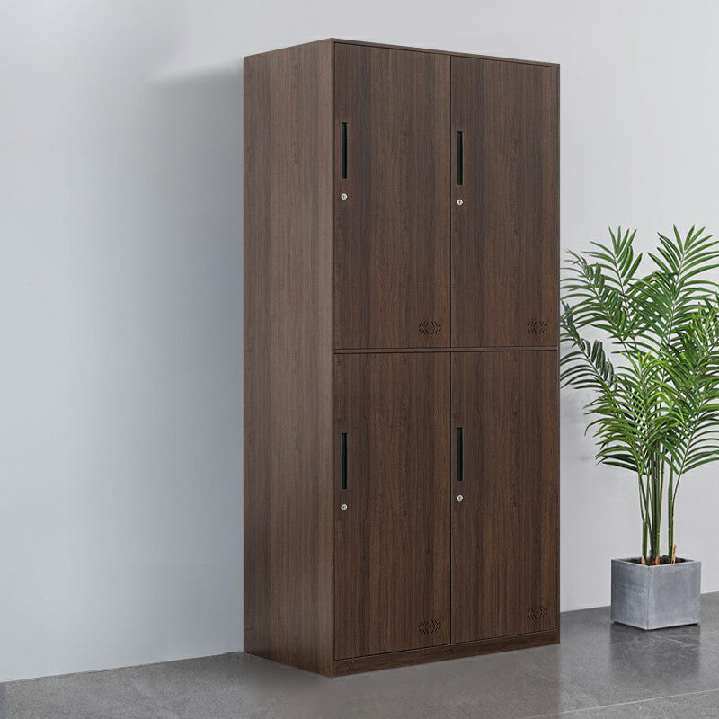 Armoire de rangement industrielle finale mate en métal avec portes à charnière