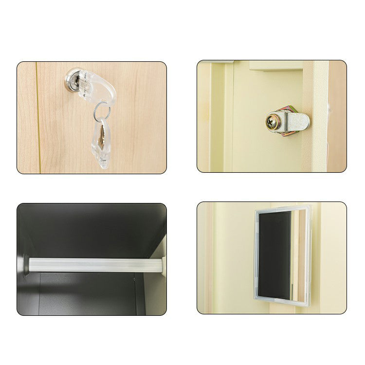 Armoire de rangement industrielle finale mate en métal avec portes à charnière