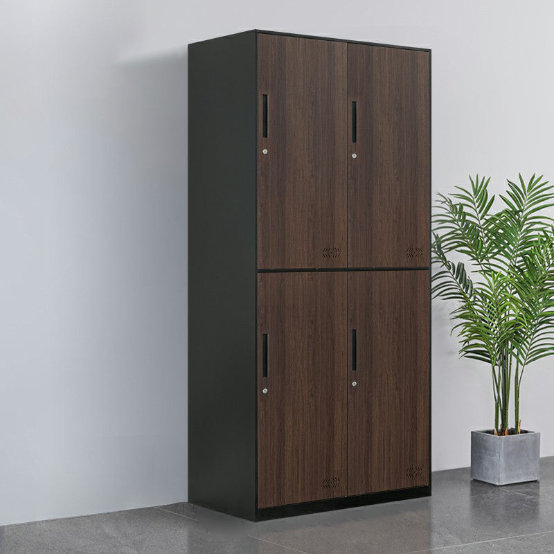 Armoire de rangement industrielle finale mate en métal avec portes à charnière