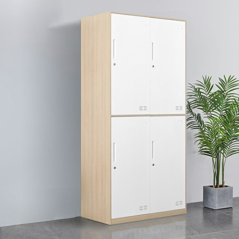 Armoire de rangement industrielle finale mate en métal avec portes à charnière