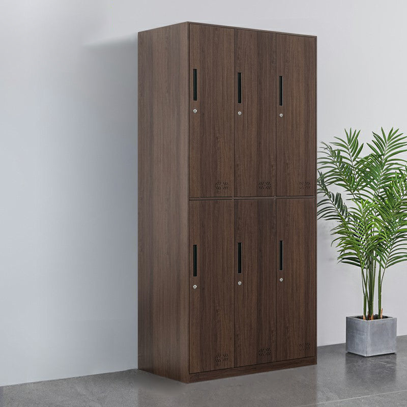 Armoire de rangement industrielle finale mate en métal avec portes à charnière