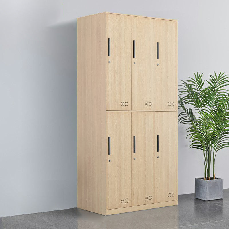 Armoire de rangement industrielle finale mate en métal avec portes à charnière