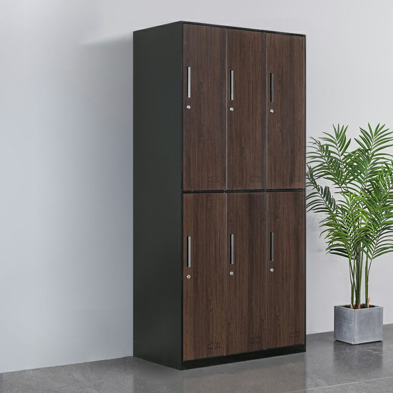 Armoire de rangement industrielle finale mate en métal avec portes à charnière