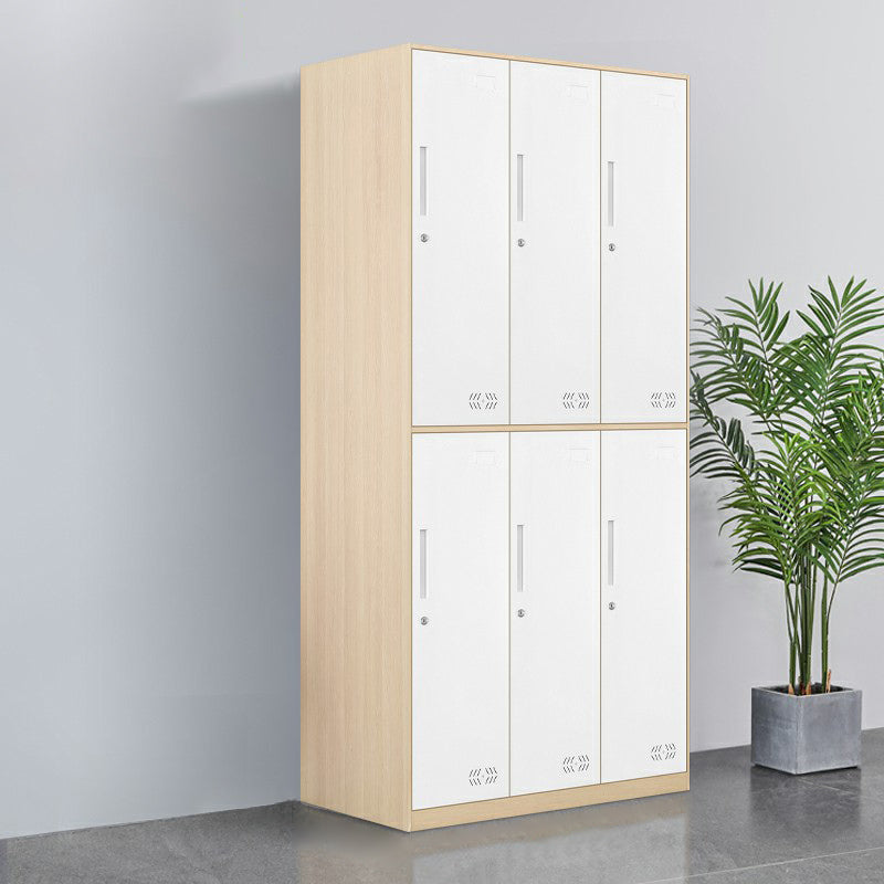 Armoire de rangement industrielle finale mate en métal avec portes à charnière