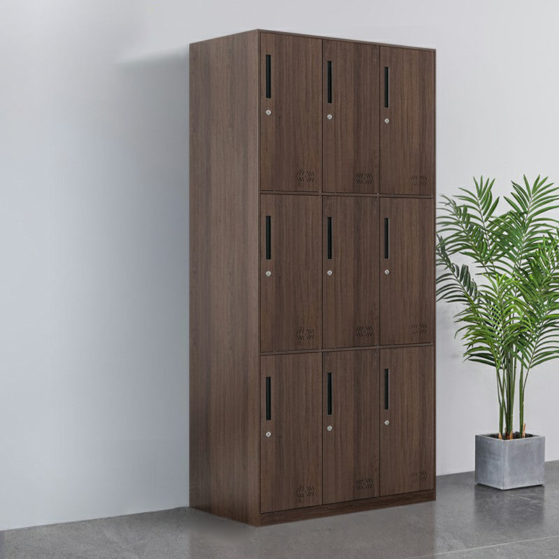 Armoire de rangement industrielle finale mate en métal avec portes à charnière