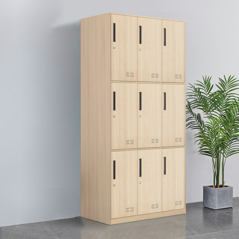 Armoire de rangement industrielle finale mate en métal avec portes à charnière