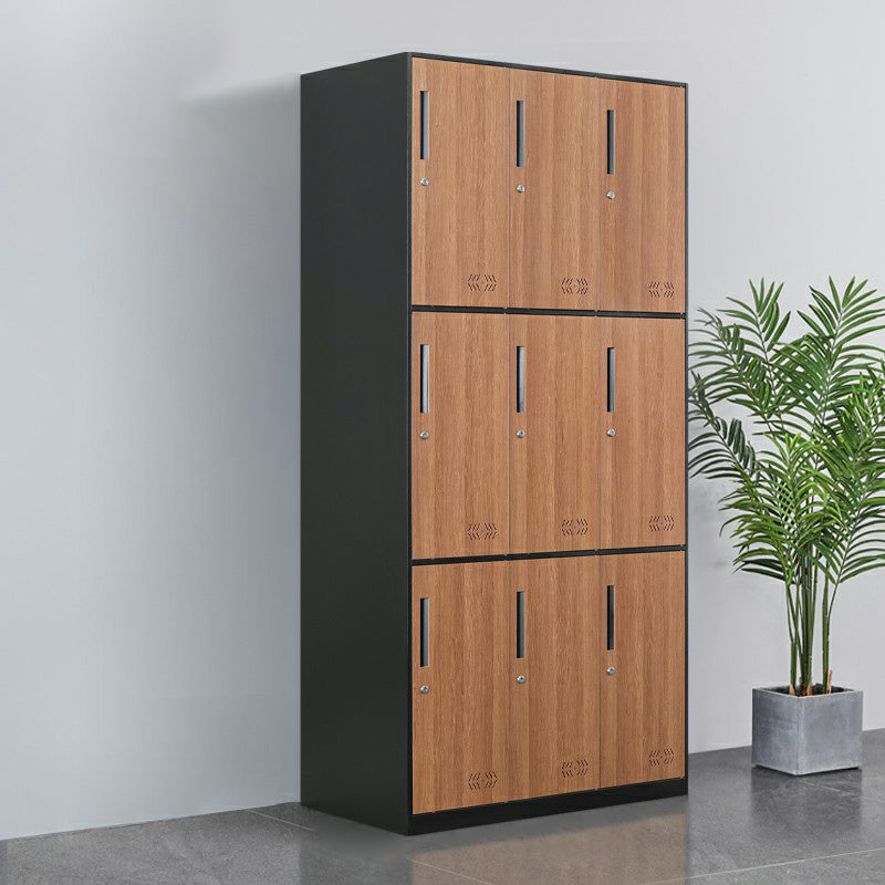 Armoire de rangement industrielle finale mate en métal avec portes à charnière