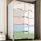 Plastic Storage Cabinet with Legs Modern Wardrobe Armoire for Home