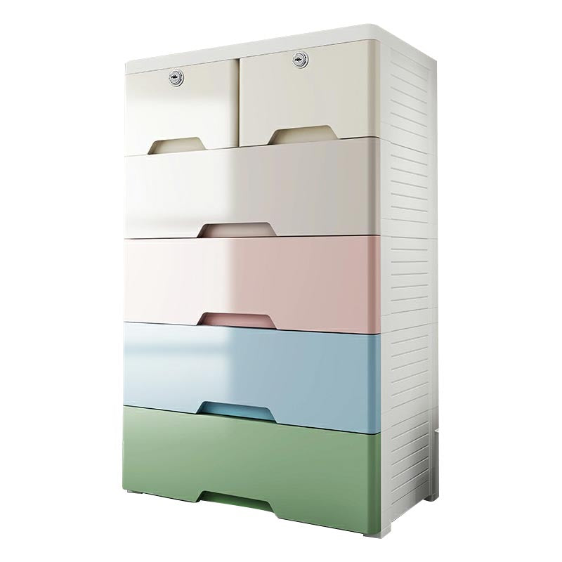 Plastic Storage Cabinet with Legs Modern Wardrobe Armoire for Home