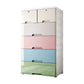 Plastic Storage Cabinet with Legs Modern Wardrobe Armoire for Home