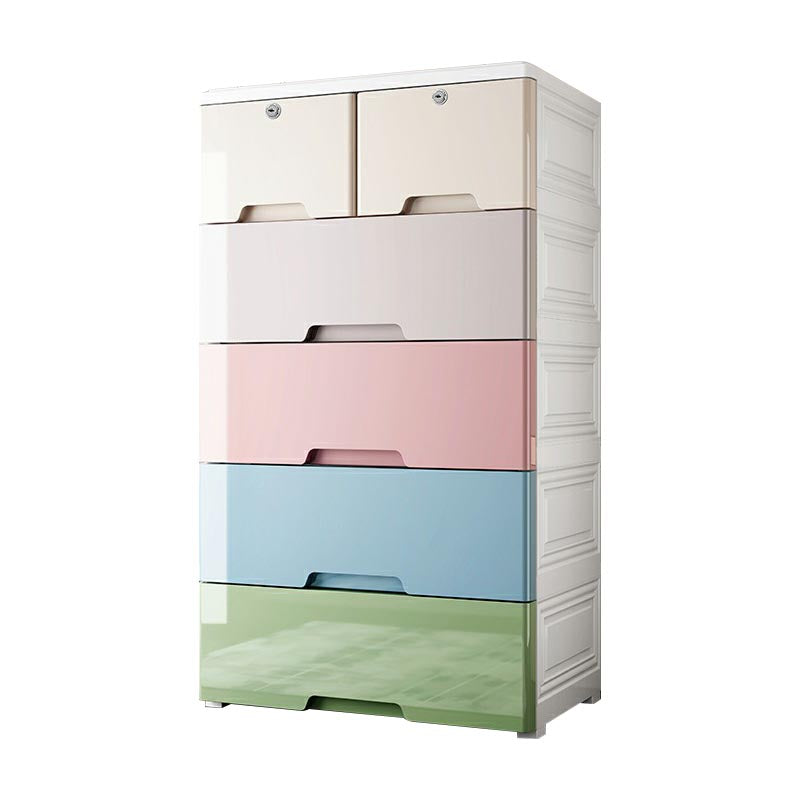 Plastic Storage Cabinet with Legs Modern Wardrobe Armoire for Home