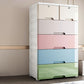 Plastic Storage Cabinet with Legs Modern Wardrobe Armoire for Home