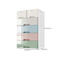 Plastic Storage Cabinet with Legs Modern Wardrobe Armoire for Home
